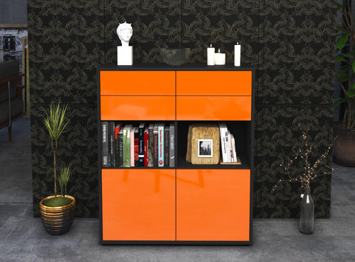 Highboard Joelina, Orange Front (92x108x35cm) - Dekati GmbH
