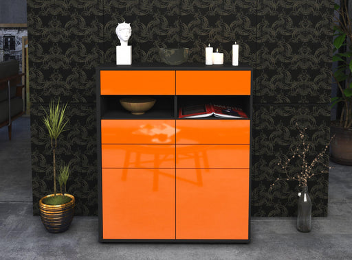 Highboard Jolina, Orange Front (92x108x35cm) - Dekati GmbH