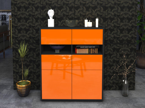 Highboard Karlotta, Orange Front (92x108x35cm) - Dekati GmbH