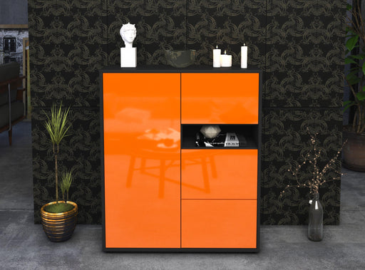 Highboard Leana, Orange Front (92x108x35cm) - Dekati GmbH