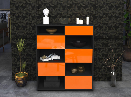 Highboard Lucienne, Orange Front (92x108x35cm) - Dekati GmbH