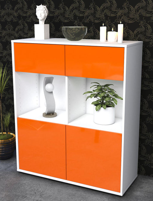 Highboard Imogen, Orange Seite (92x108x35cm) - Dekati GmbH