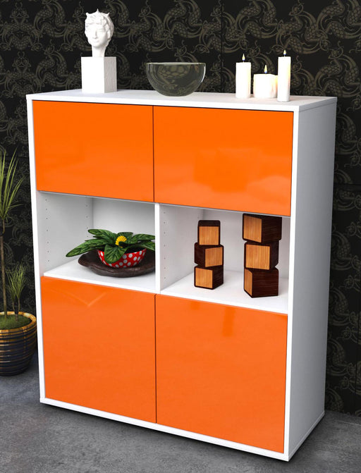 Highboard Ina, Orange Seite (92x108x35cm) - Dekati GmbH