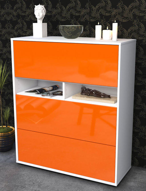 Highboard Janine, Orange Seite (92x108x35cm) - Dekati GmbH