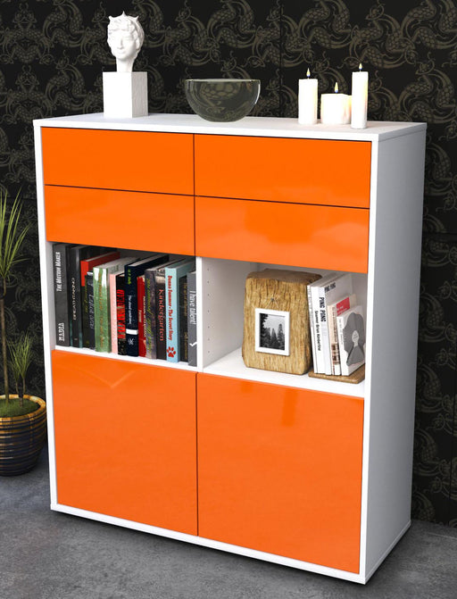 Highboard Joelina, Orange Seite (92x108x35cm) - Dekati GmbH