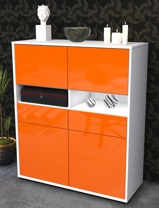 Highboard Josefina, Orange Seite (92x108x35cm) - Dekati GmbH