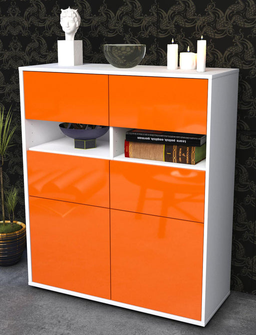 Highboard Karlotta, Orange Seite (92x108x35cm) - Dekati GmbH