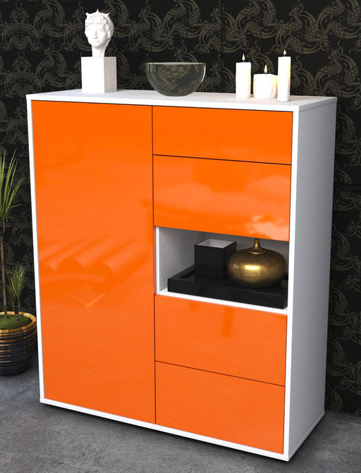 Highboard Larissa, Orange Seite (92x108x35cm) - Dekati GmbH