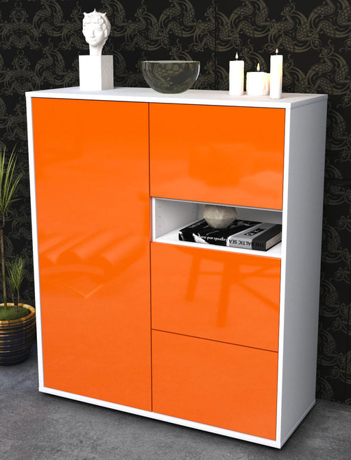 Highboard Leana, Orange Seite (92x108x35cm) - Dekati GmbH