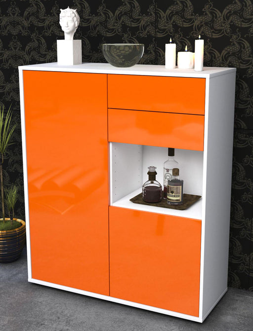 Highboard Leona, Orange Seite (92x108x35cm) - Dekati GmbH
