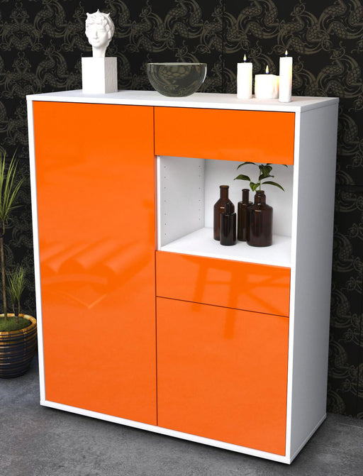 Highboard Leoni, Orange Seite (92x108x35cm) - Dekati GmbH