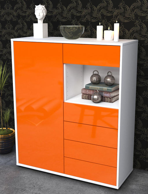 Highboard Loredana, Orange Seite (92x108x35cm) - Dekati GmbH
