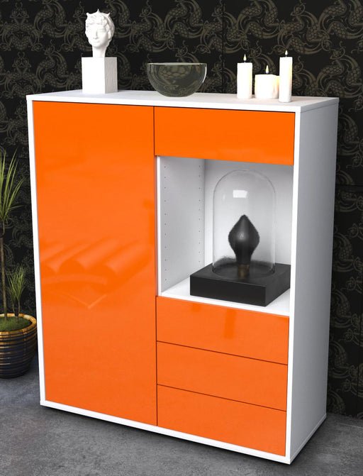 Highboard Lorella, Orange Seite (92x108x35cm) - Dekati GmbH
