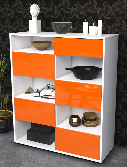 Highboard Lucienne, Orange Seite (92x108x35cm) - Dekati GmbH