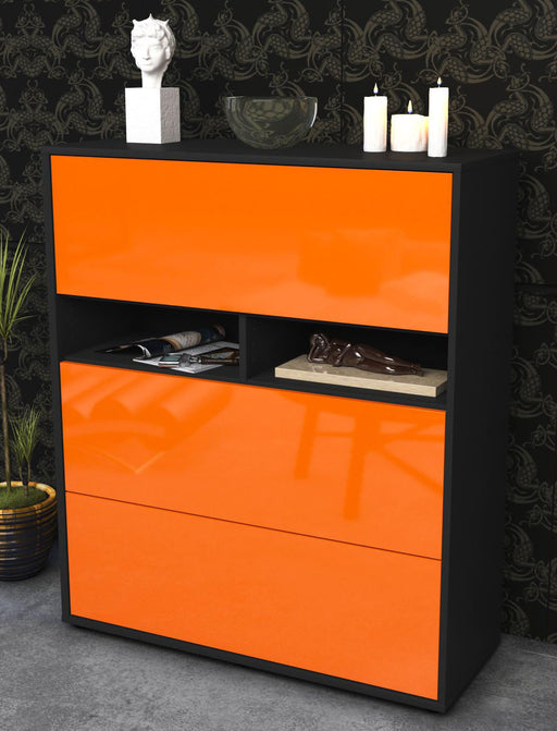Highboard Janine, Orange Seite (92x108x35cm) - Dekati GmbH