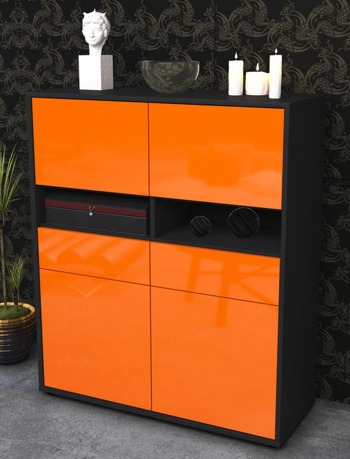 Highboard Josefina, Orange Seite (92x108x35cm) - Dekati GmbH