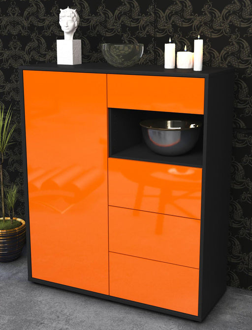 Highboard Lea, Orange Seite (92x108x35cm) - Dekati GmbH