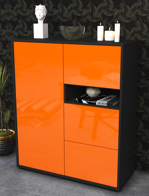 Highboard Leana, Orange Seite (92x108x35cm) - Dekati GmbH