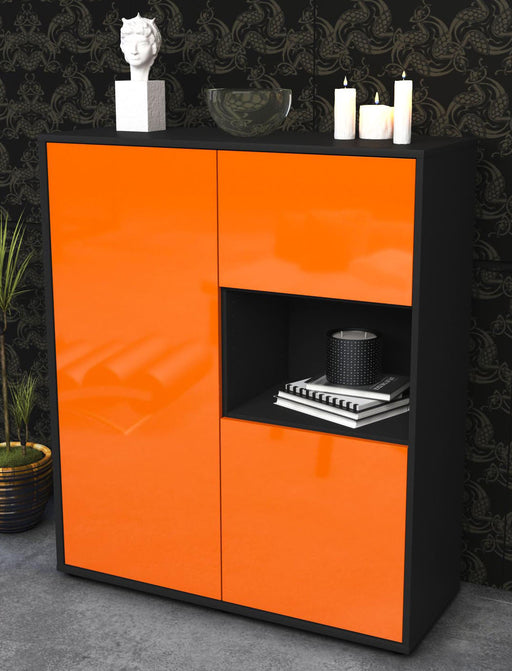 Highboard Liridona, Orange Seite (92x108x35cm) - Dekati GmbH