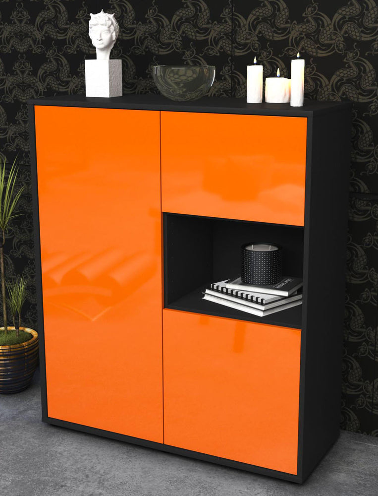 Highboard Liridona, Orange Seite (92x108x35cm) - Dekati GmbH