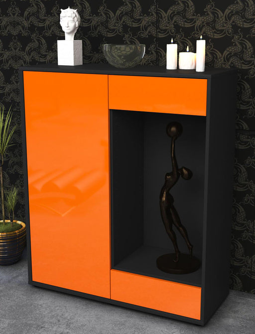 Highboard Lorenza, Orange Seite (92x108x35cm) - Dekati GmbH