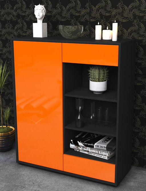 Highboard Luana, Orange Seite (92x108x35cm) - Dekati GmbH