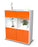 Highboard Imogen, Orange Studio (92x108x35cm) - Dekati GmbH