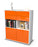 Highboard Joelina, Orange Studio (92x108x35cm) - Dekati GmbH