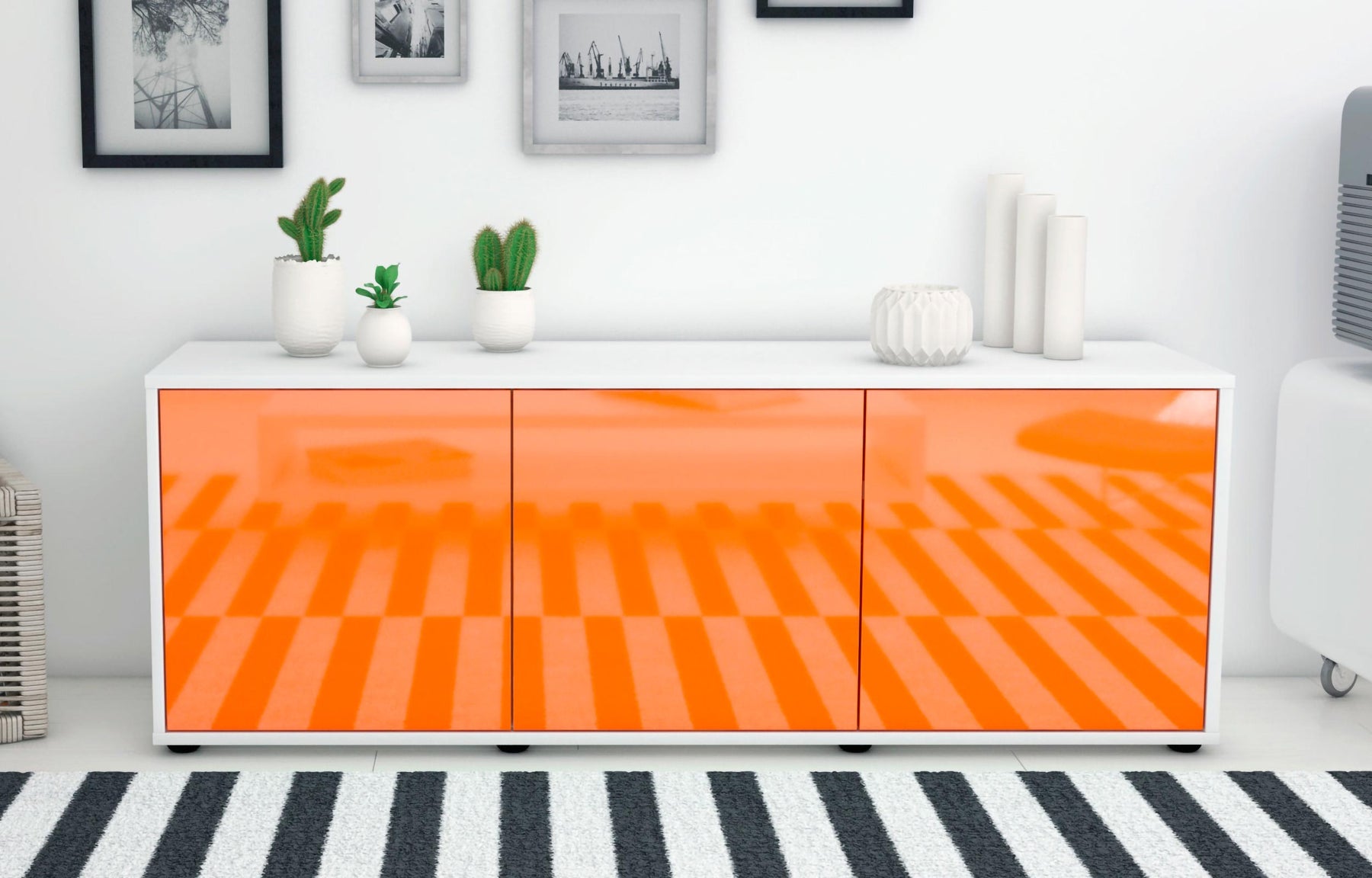 Lowboard Allegra, Orange (136x49x35cm)