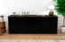 Lowboard Anjelika, Schwarz (136x49x35cm)