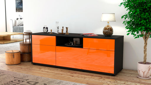 Lowboard Anita, Orange (136x49x35cm)