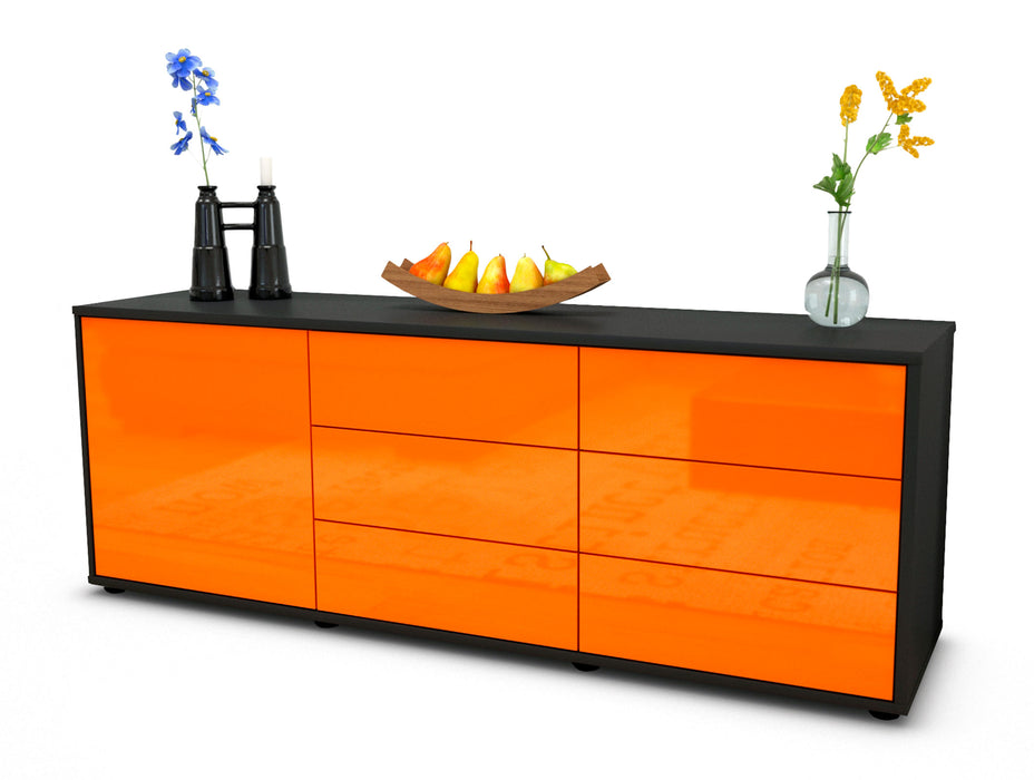 Lowboard Amedea, Orange (136x49x35cm)