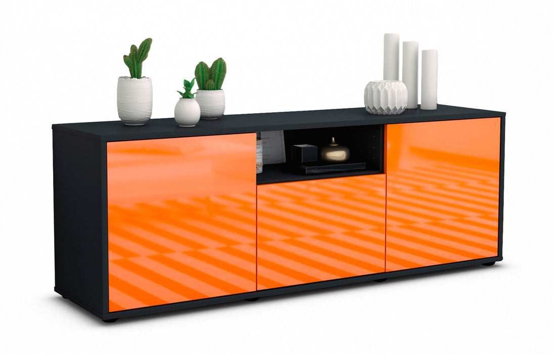 Lowboard Andreana, Orange (136x49x35cm)