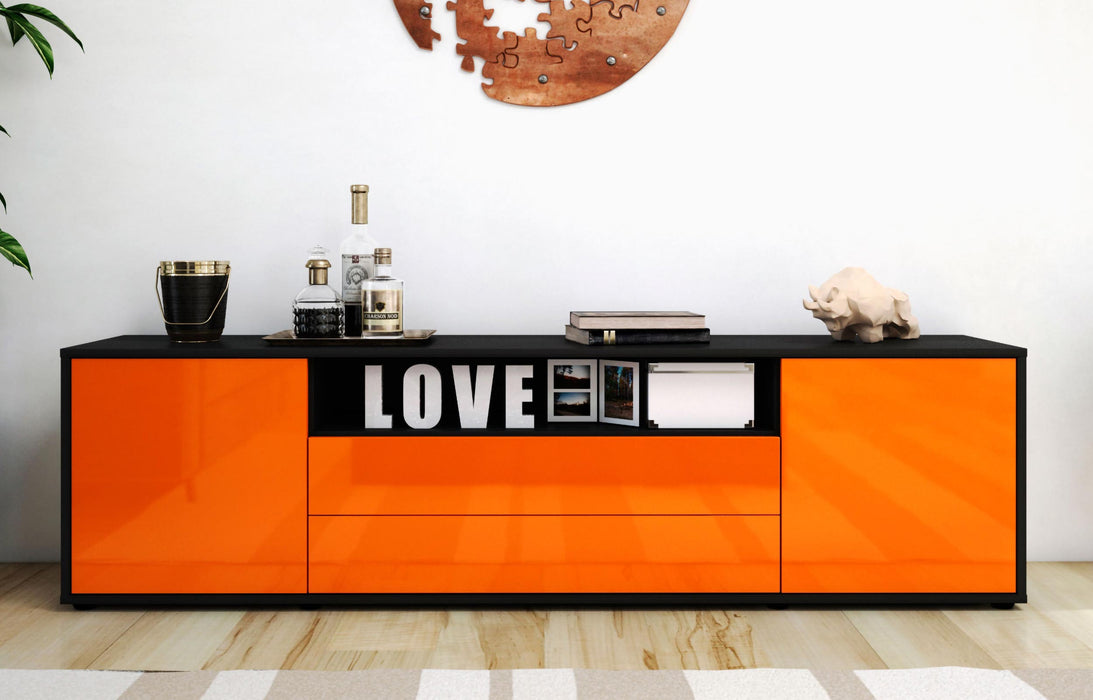 Lowboard Armanda, Orange (180x49x35cm)