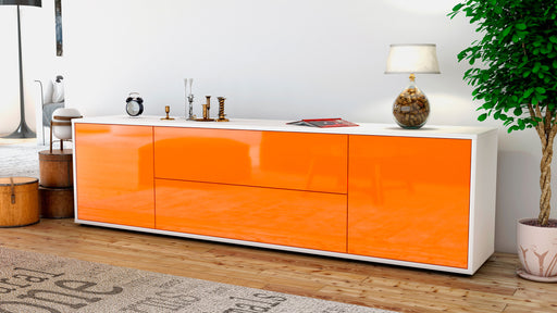 Lowboard Aquilina, Orange (180x49x35cm)