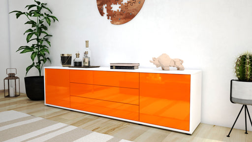 Lowboard Ariella, Orange (180x49x35cm)