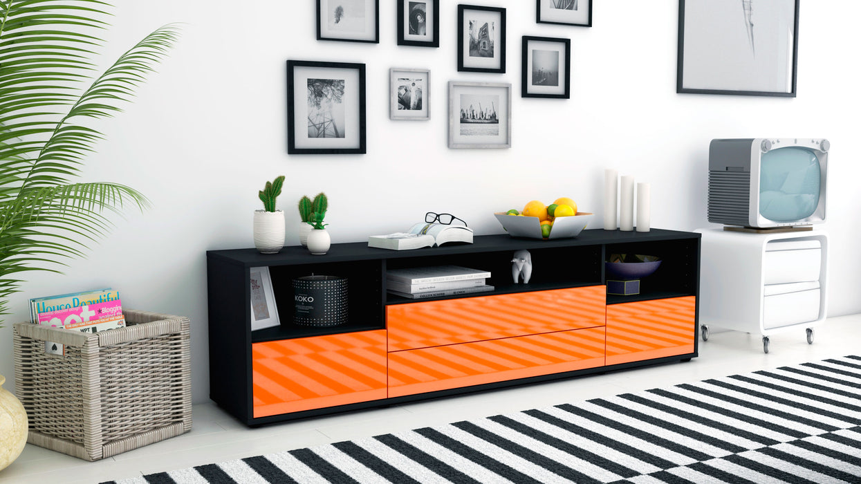 Lowboard Azula, Orange (180x49x35cm)