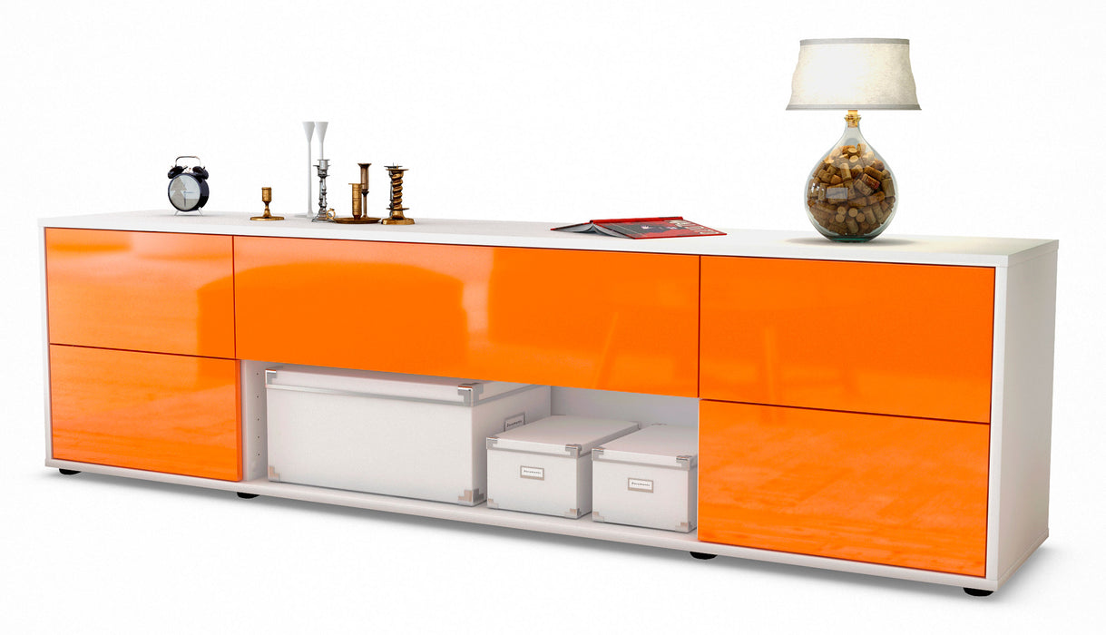Lowboard Babetta, Orange (180x49x35cm)