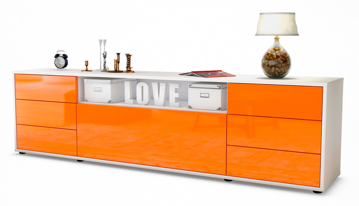 Lowboard Beatrice, Orange (180x49x35cm)
