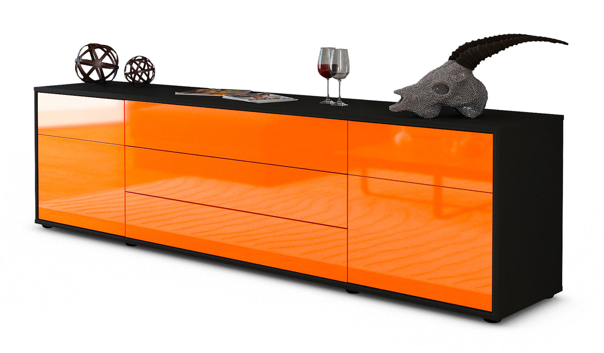 Lowboard Benita, Orange (180x49x35cm)