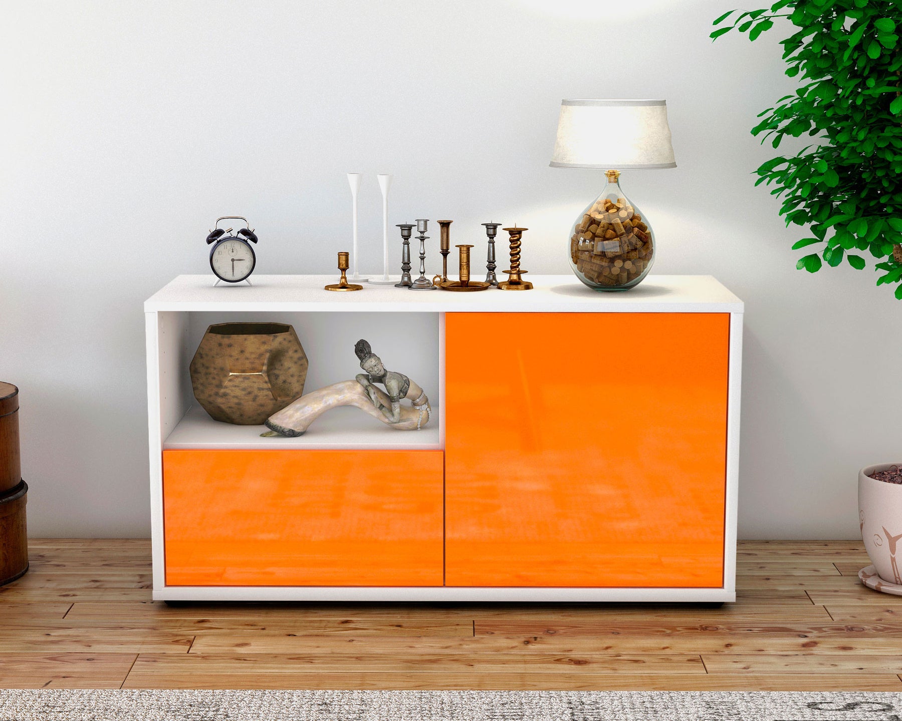 Lowboard Adrina, Orange (92x49x35cm)
