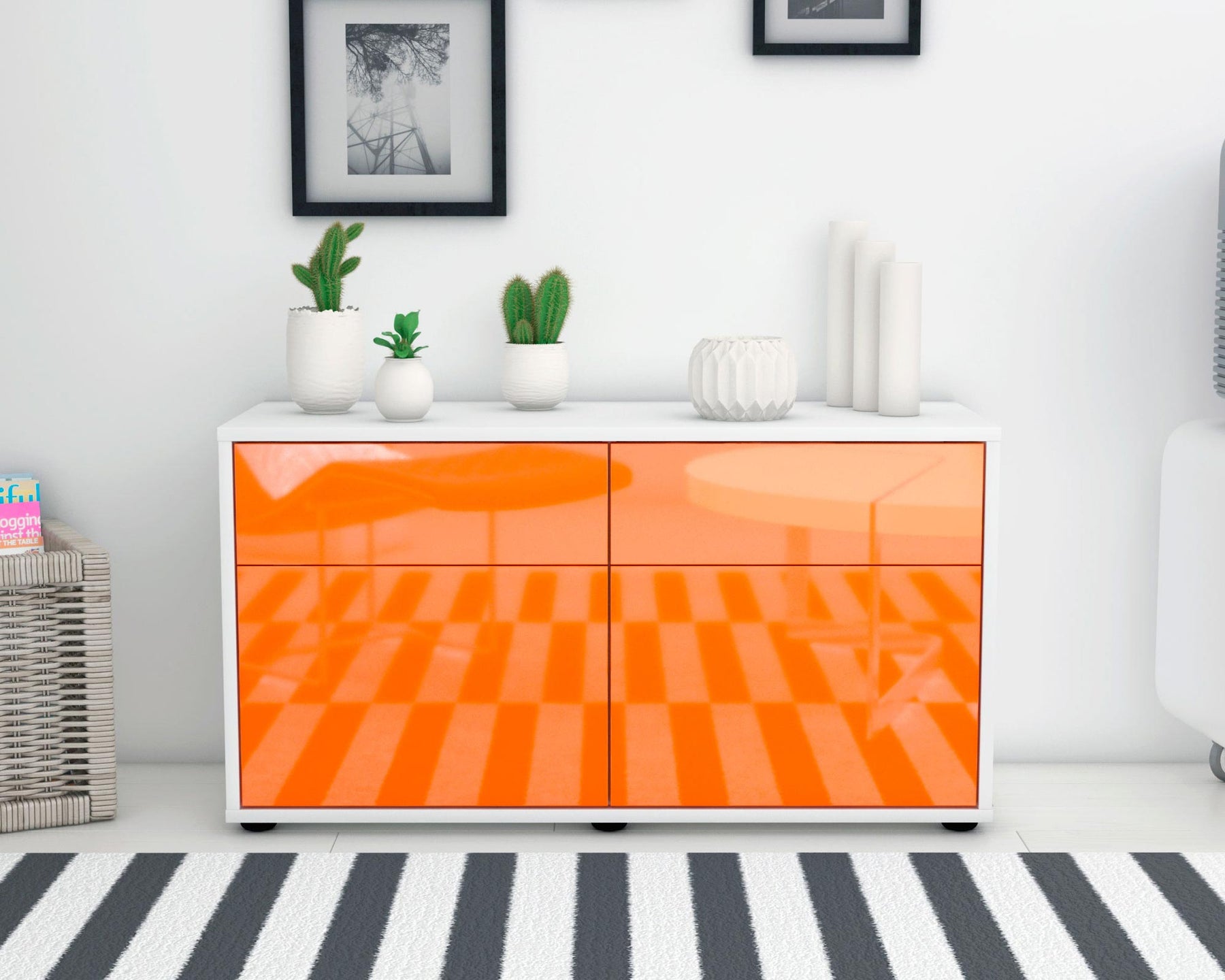 Lowboard Alena, Orange (92x49x35cm)