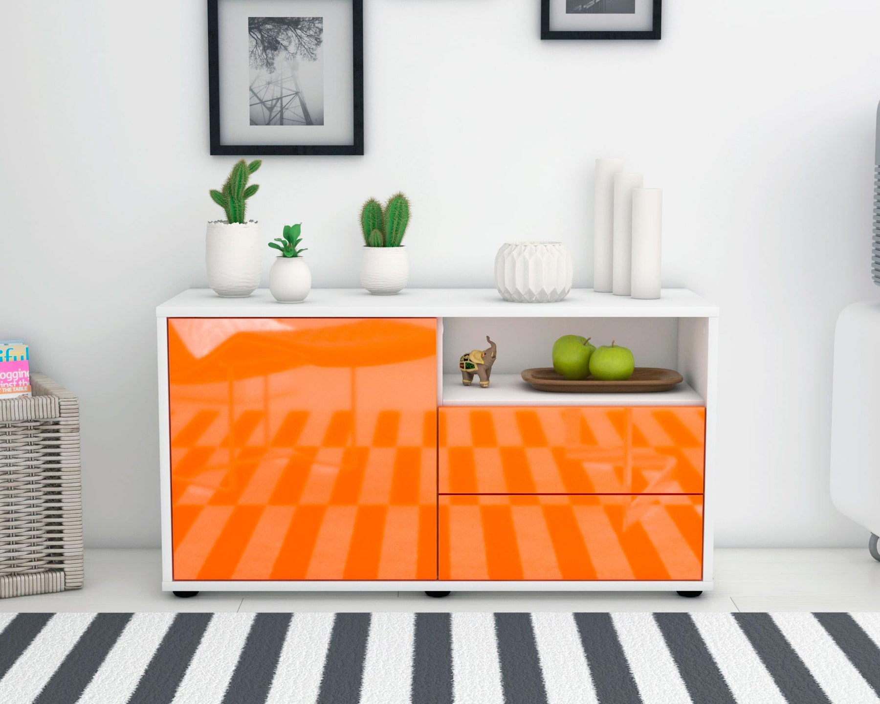 Lowboard Alessia, Orange (92x49x35cm)