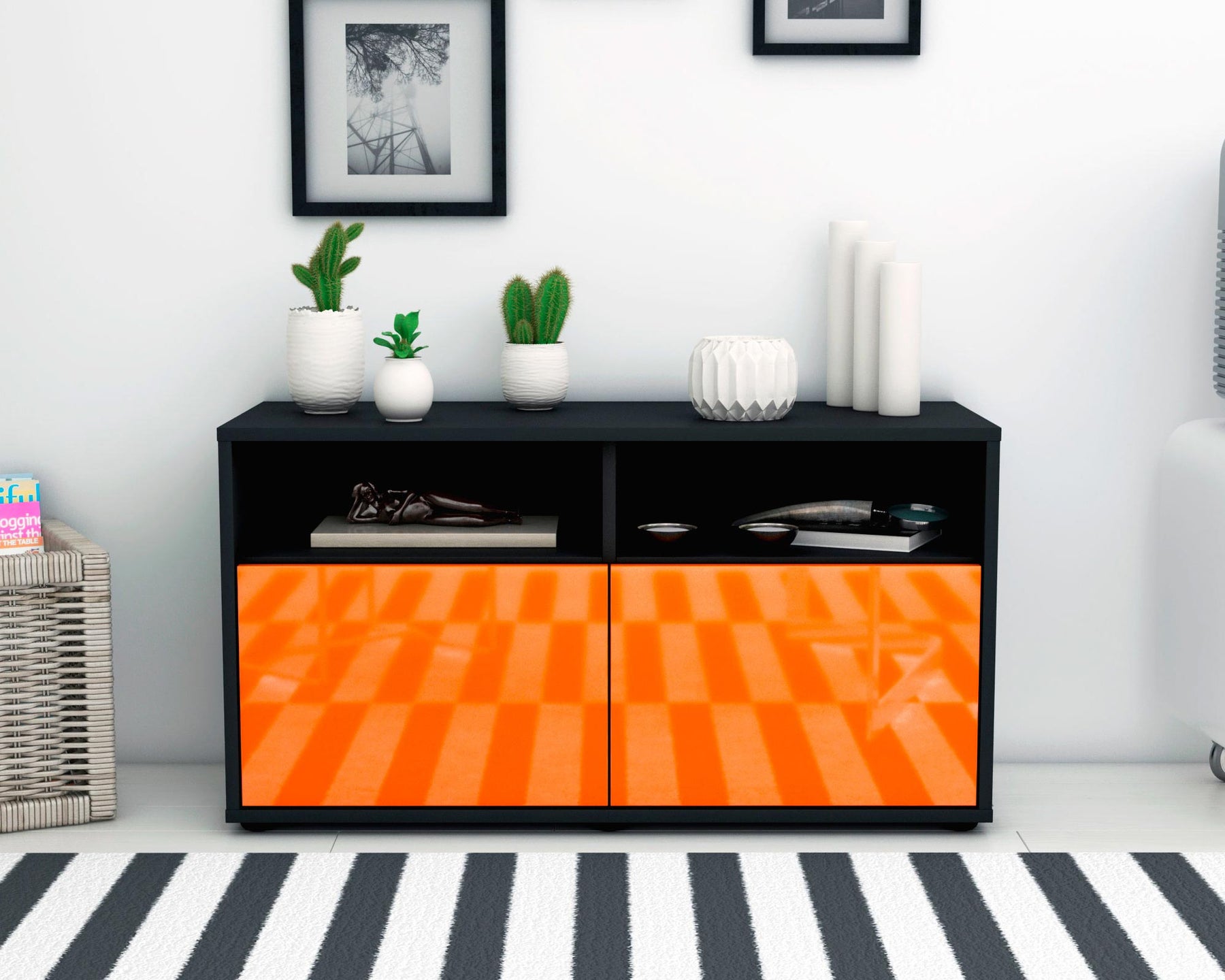 Lowboard Alegra, Orange (92x49x35cm)