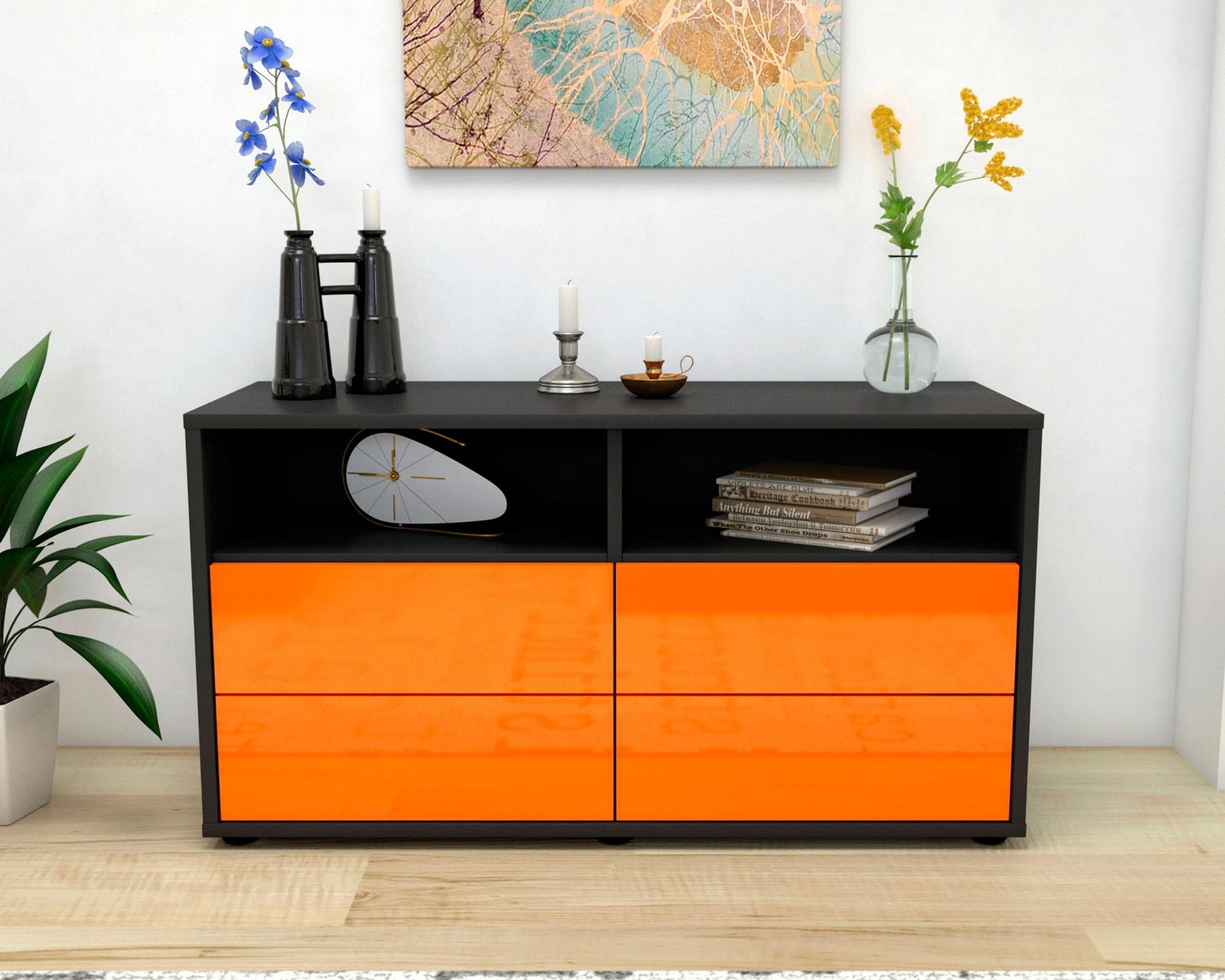 Lowboard Alia, Orange (92x49x35cm)