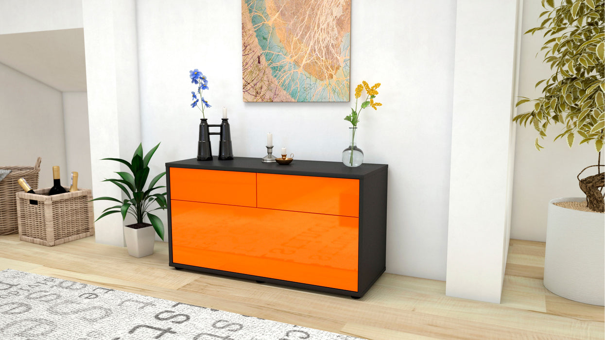Lowboard Agnese, Orange (92x49x35cm)