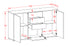 Sideboard Donatella, Beton (136x79x35cm)