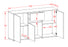 Sideboard Dorina, Beton (136x79x35cm)
