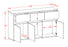 Sideboard Dorinde, Beton (136x79x35cm)
