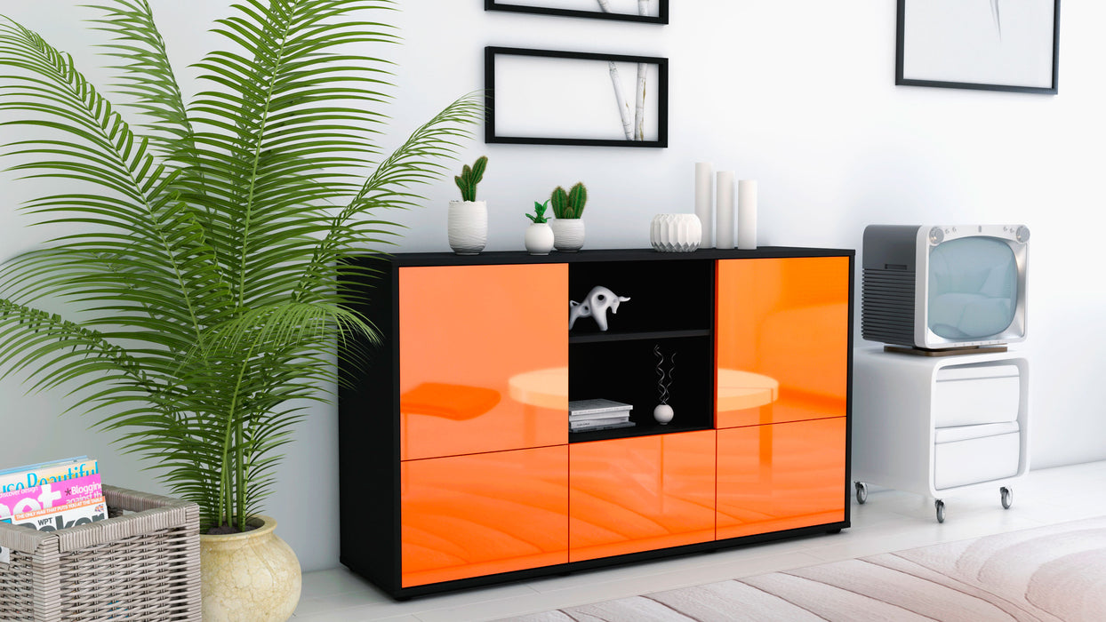Sideboard Diellza, Orange (136x79x35cm)